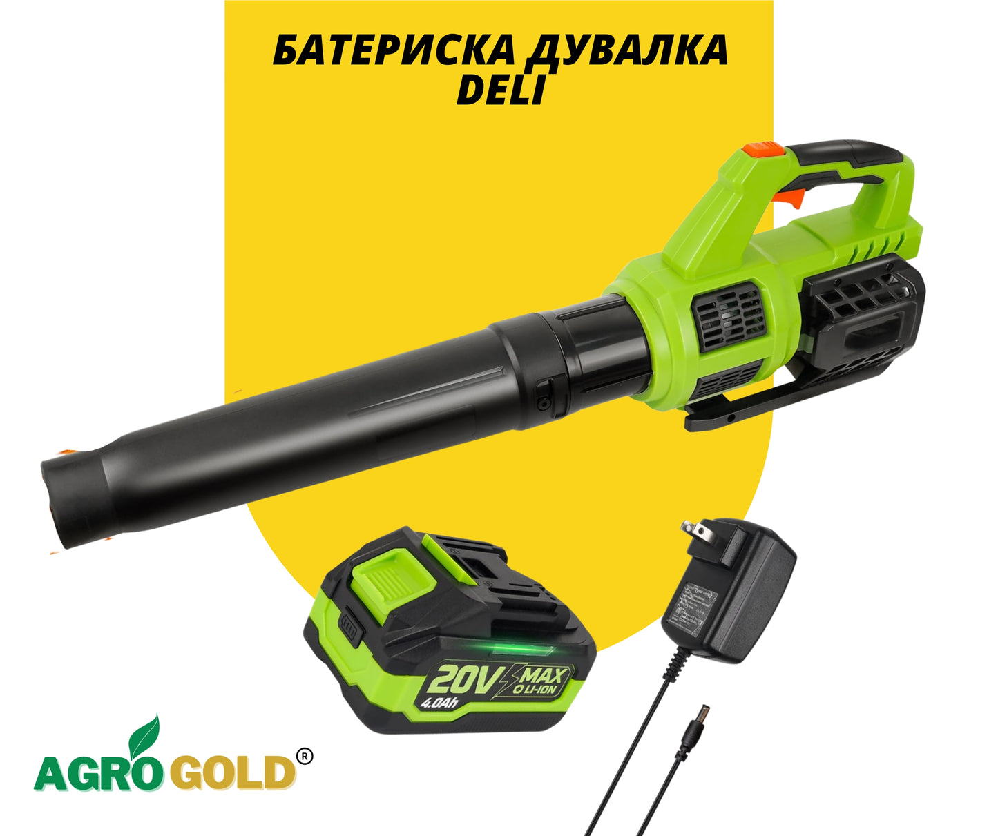 Deli Cordless Blower (4 Ah Battery + Charger)